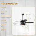 52'' Farmhouse Ceiling Fan Dual Finish Blades