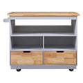 Rolling Kitchen Island with Storage, Two sided Kitchen blue-kitchen-classic-french-mid-century