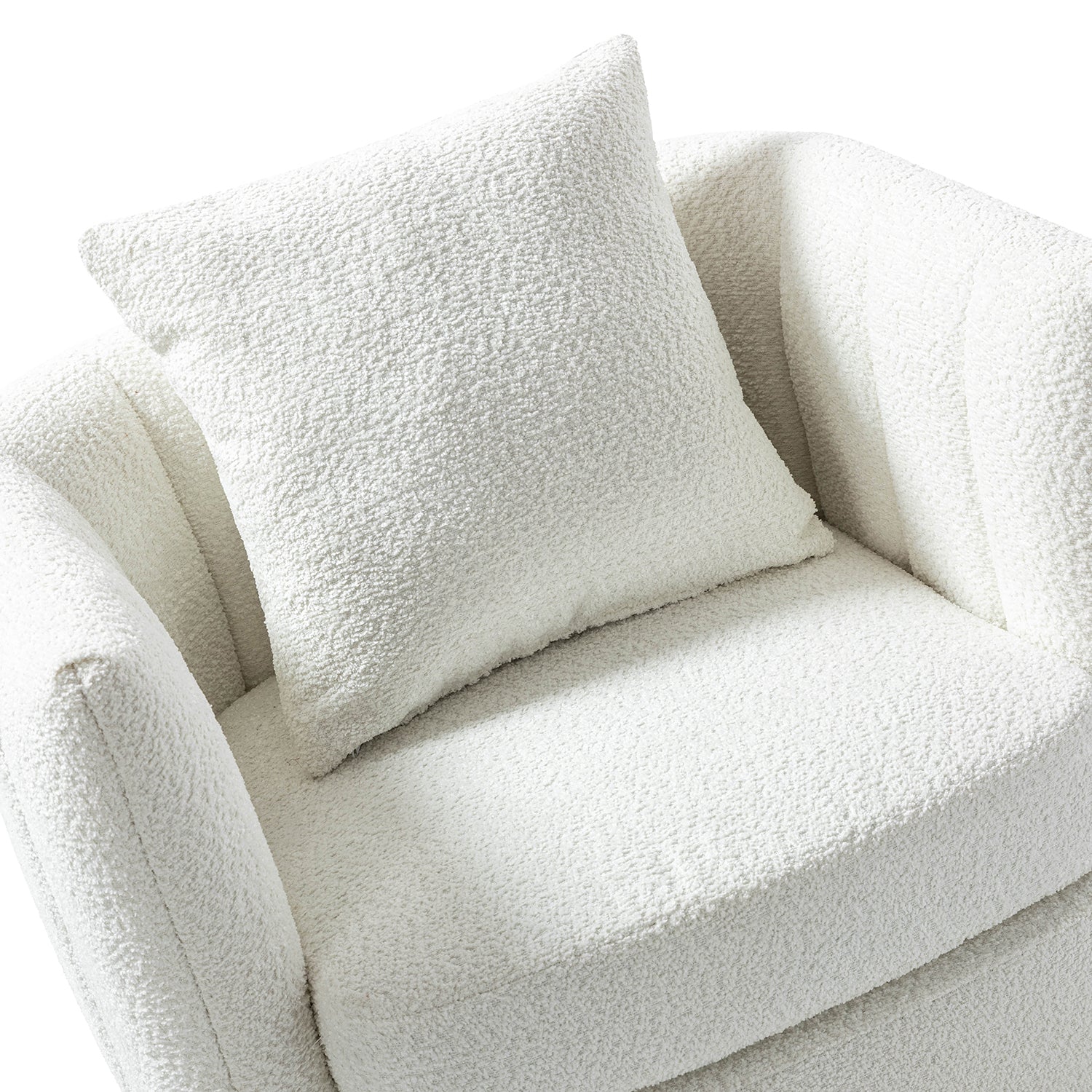 Brian Swivel barrel Chair Ivory