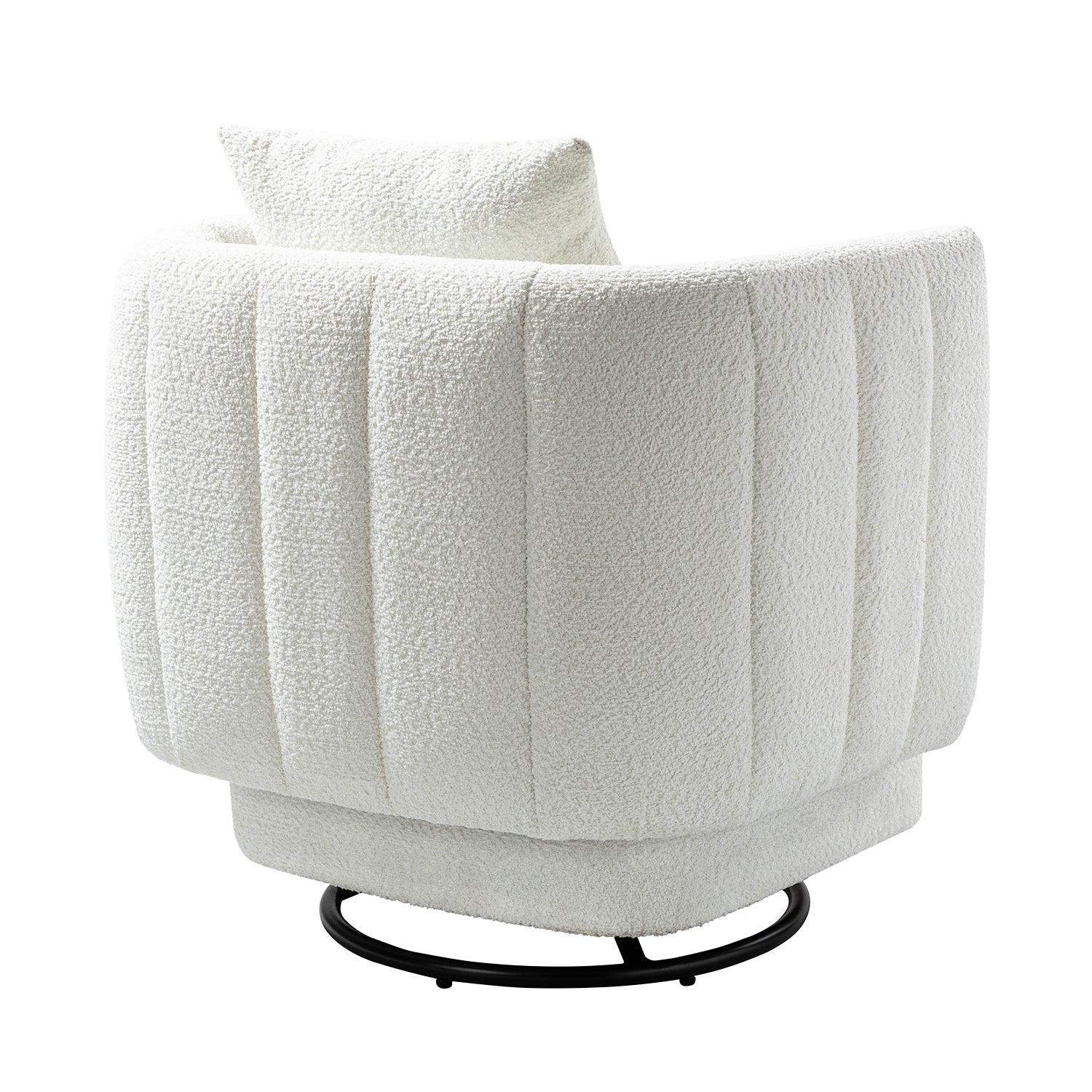 Brian Swivel barrel Chair Ivory