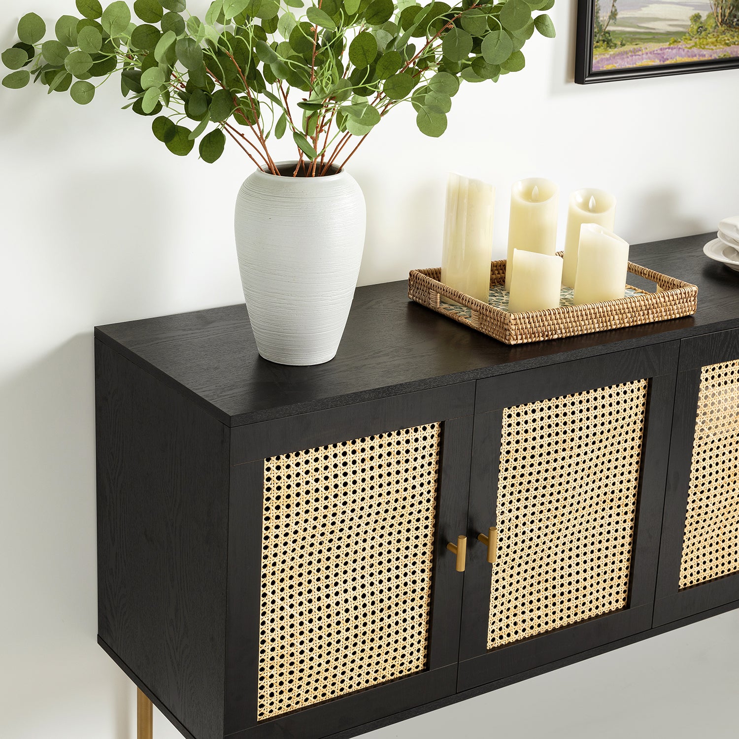 Tknow 60"Wide Sideboard Black