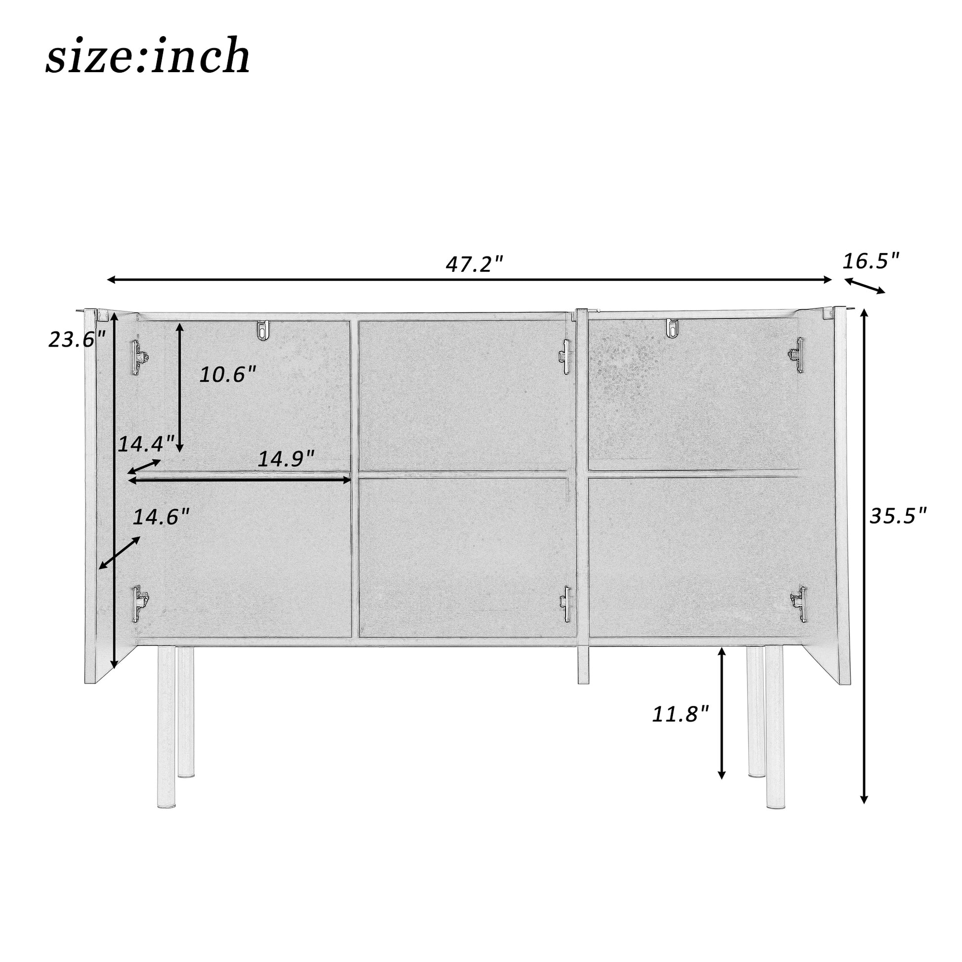 Modern Simple & Luxury Style Sideboard Particle white-particle board