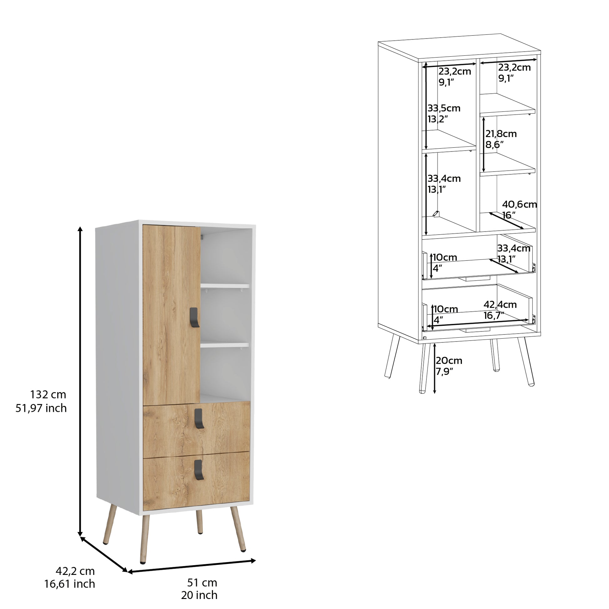 Dresser 52"H Stylish Bedroom Storage Solution