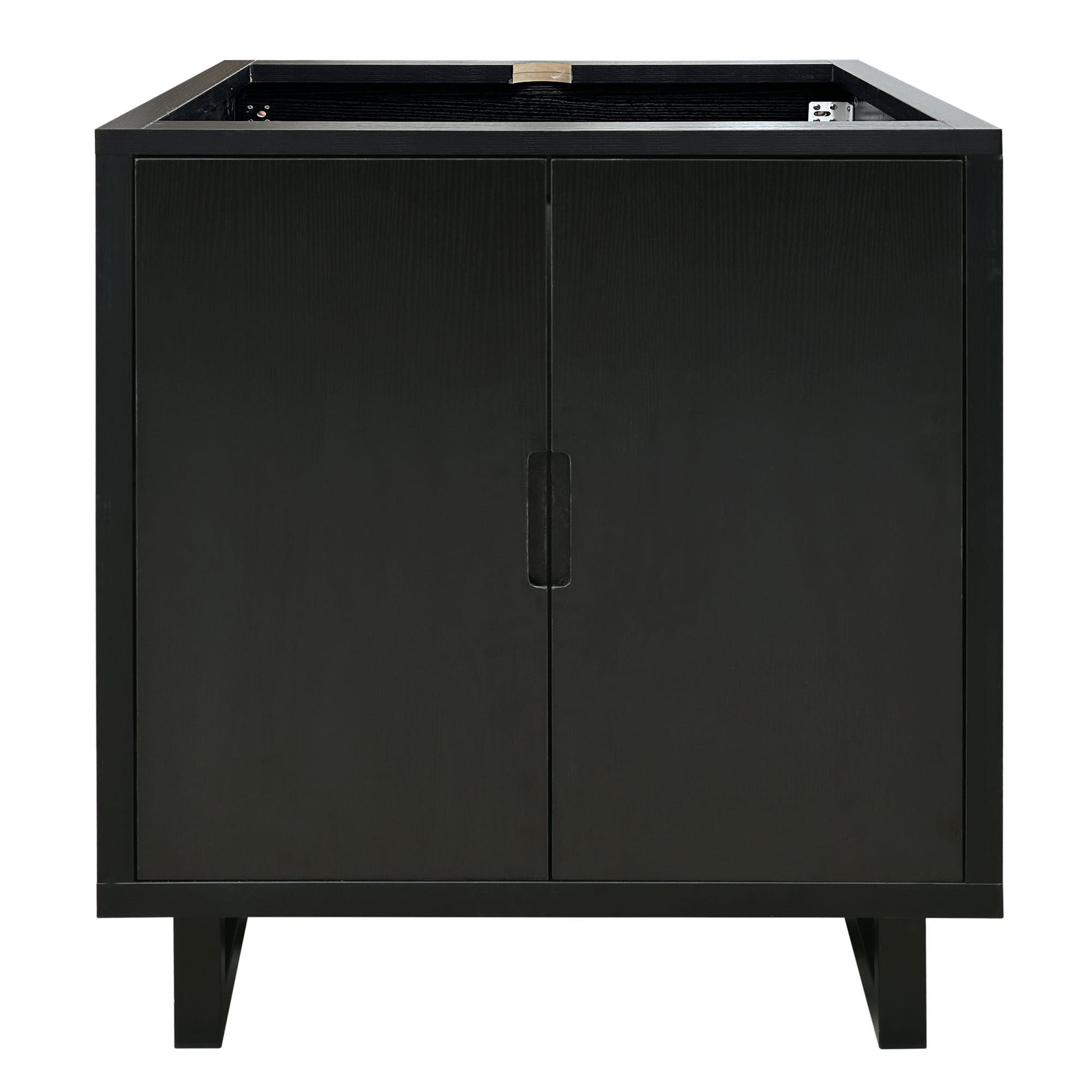 Cabinet Only 30" Bathroom vanity, black Sink not black-solid wood+mdf