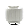 Brian Swivel barrel Chair Ivory