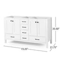 72'' CABINET white-mdf