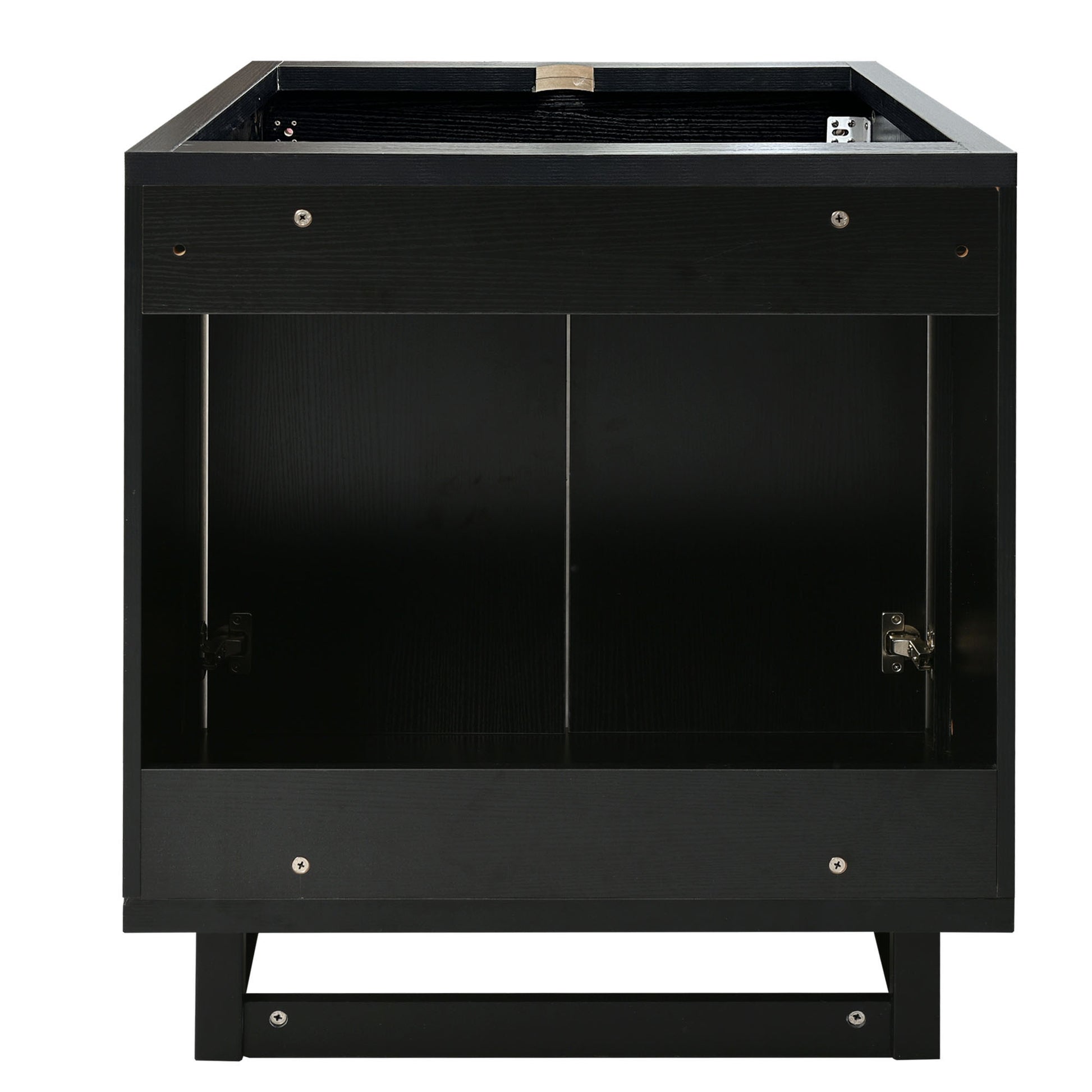 Cabinet Only 30" Bathroom vanity, black Sink not black-solid wood+mdf