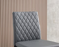 light gray modern simple bar chair, fireproof leather gray-pu