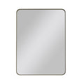 Wall Mirror 24x36 Inch Black Rectangular Mirror Metal black-glass-metal