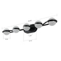 Vanity Lights With 5 LED Bulbs For Bathroom Lighting black-modern-acrylic