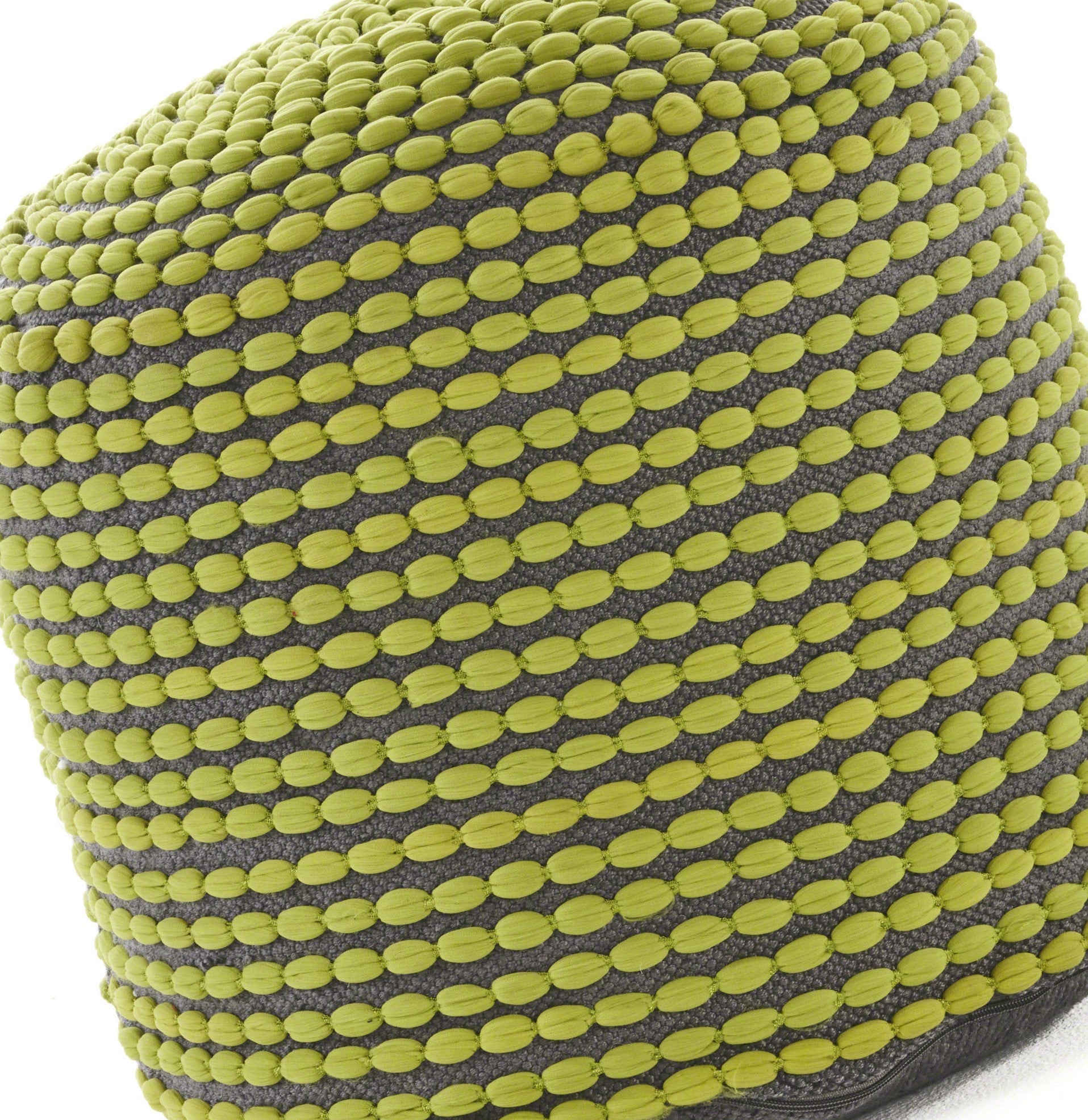 River Water Resistant Handcrafted Cylindrical Pouf green-waterproof fabric