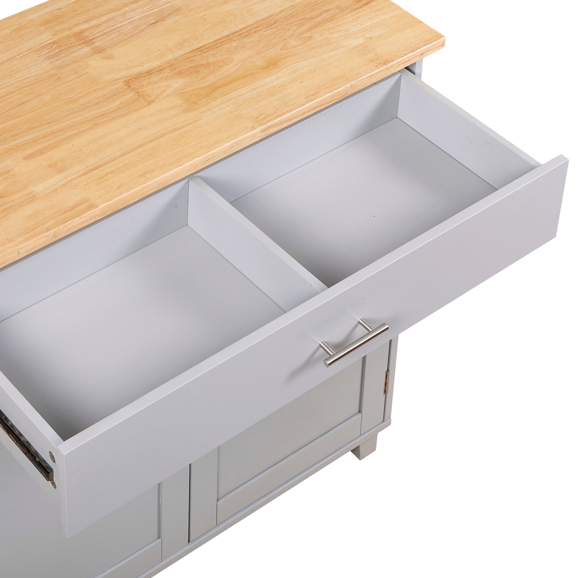 K&K Rolling Kitchen Island with Storage, Kitchen Cart