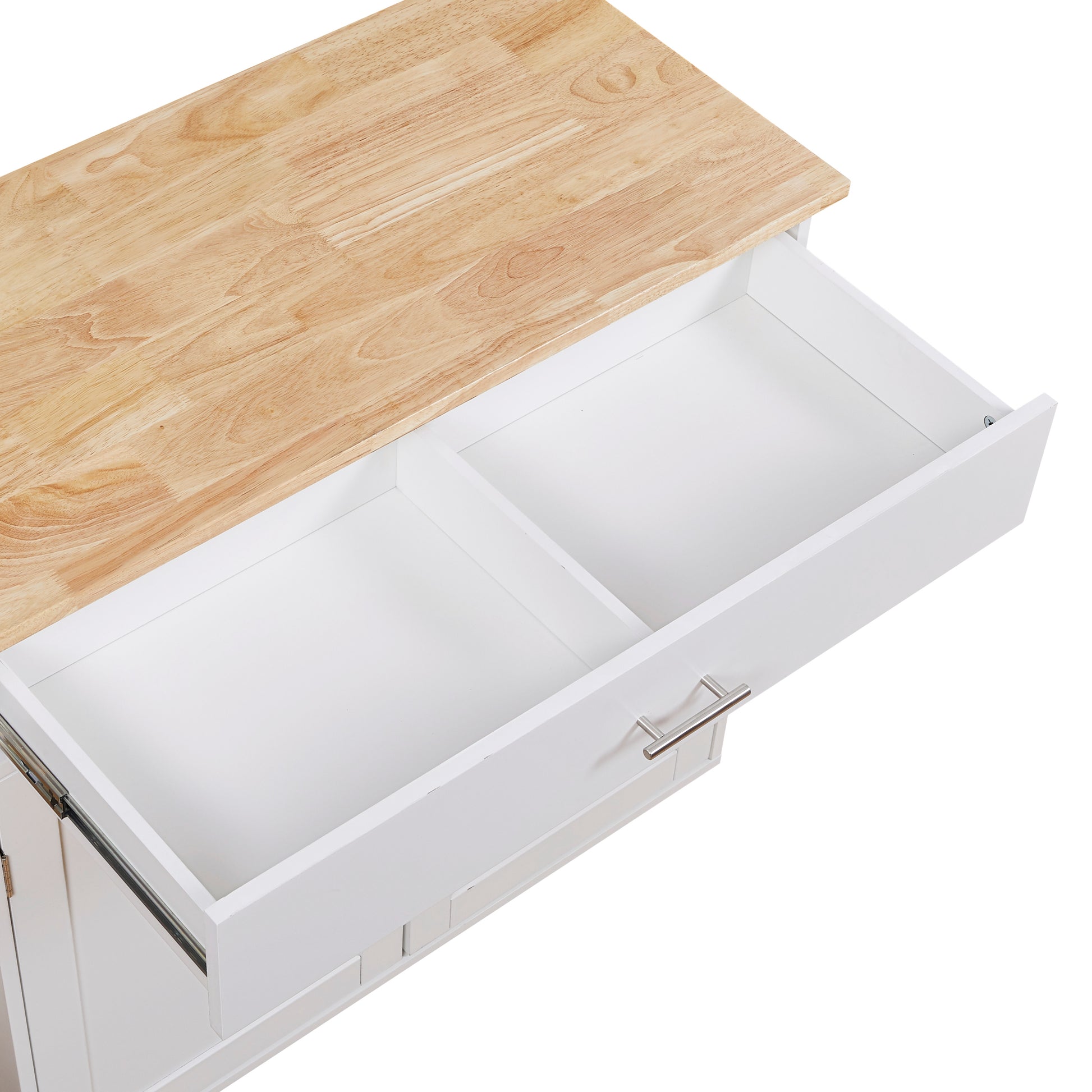 K&K Rolling Kitchen Island with Storage, Kitchen Cart