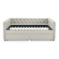 Upholstered Full Size Daybed With Two Drawers,