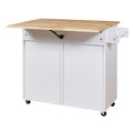 K&K Rolling Kitchen Island with Storage, Kitchen Cart