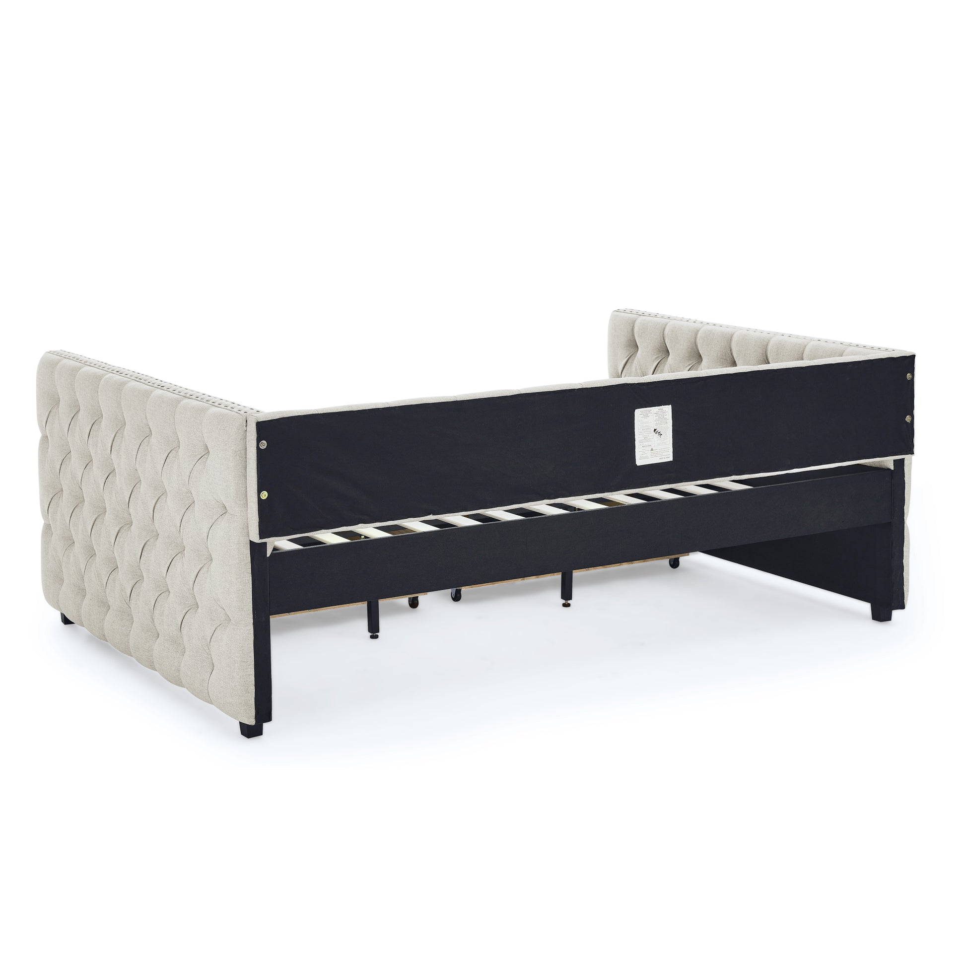 Upholstered Full Size Daybed With Two Drawers,