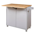 K&K Rolling Kitchen Island with Storage, Kitchen Cart