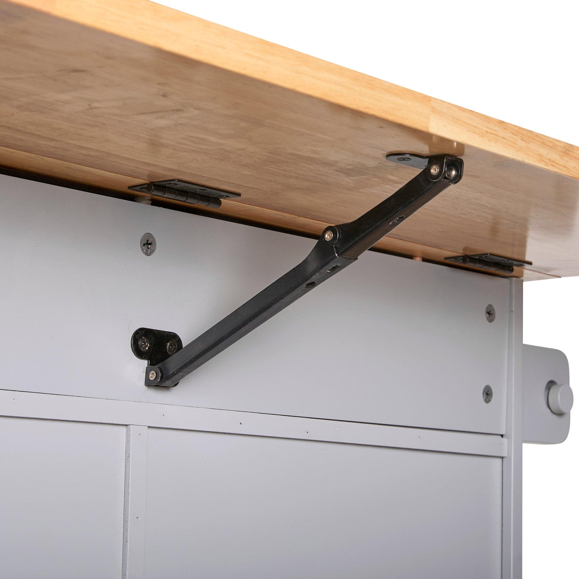 K&K Rolling Kitchen Island with Storage, Kitchen Cart