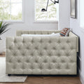 Upholstered Full Size Daybed With Two Drawers,