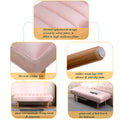 Pink Velvet Upholstered Bench Channel Tufted Bedroom pink-velvet