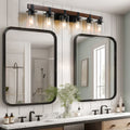 6 Lights Farmhouse Vanity Lights Fixture Rustic -