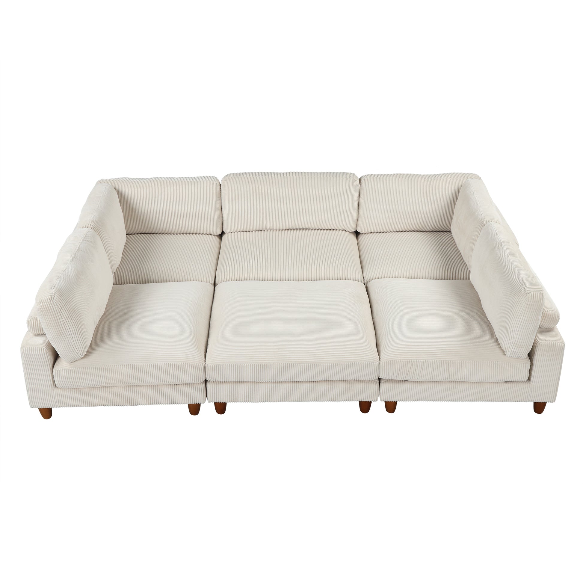 163''Modular Sectional Sofa,With Ottoman L -