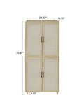 4 Door Cabinet, With 4 Adjustable Inner Shelves -