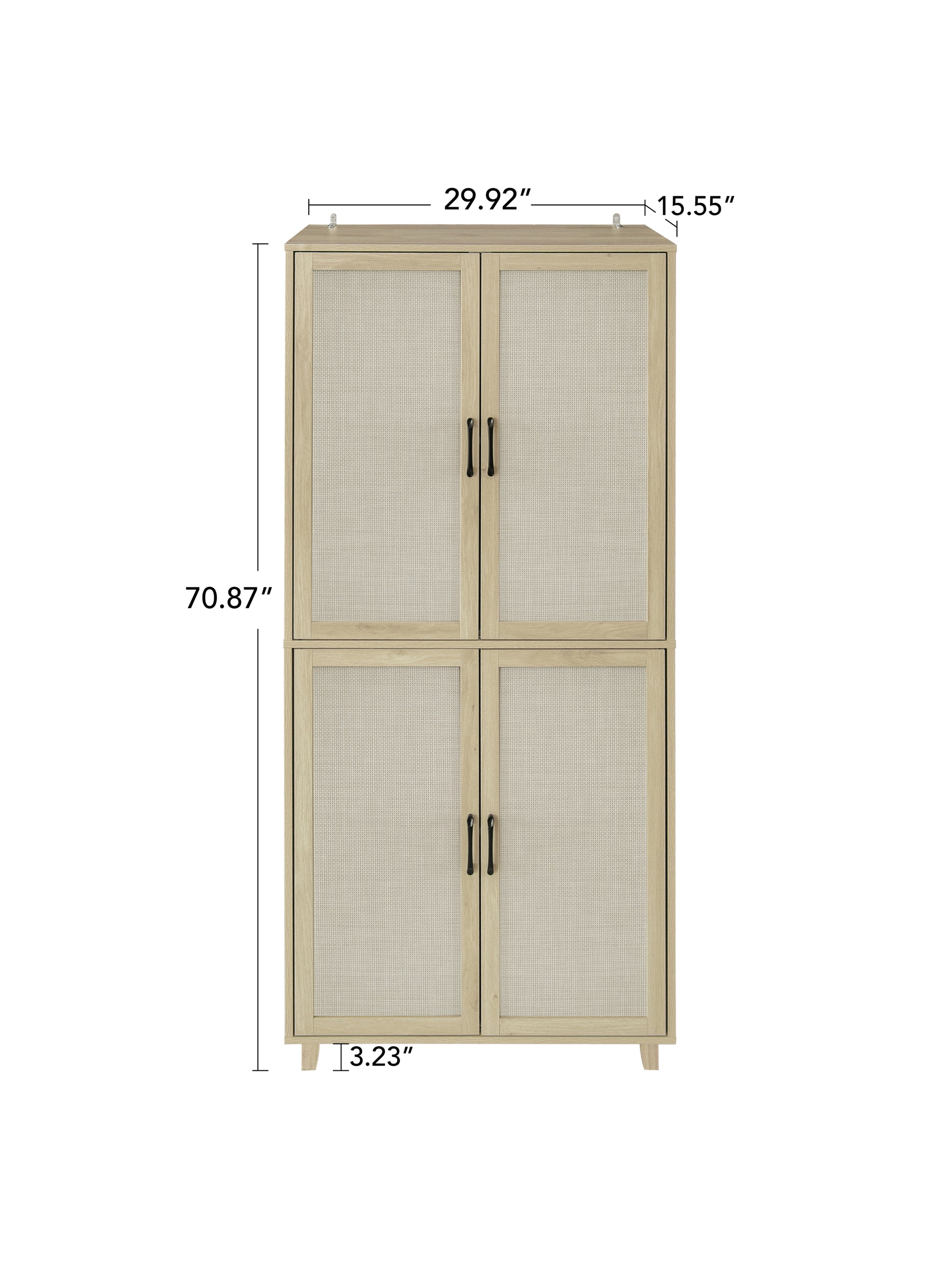 4 Door Cabinet, With 4 Adjustable Inner Shelves -