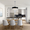 Modern Crystal Chandelier for Living Room Round transparent-modern-crystal