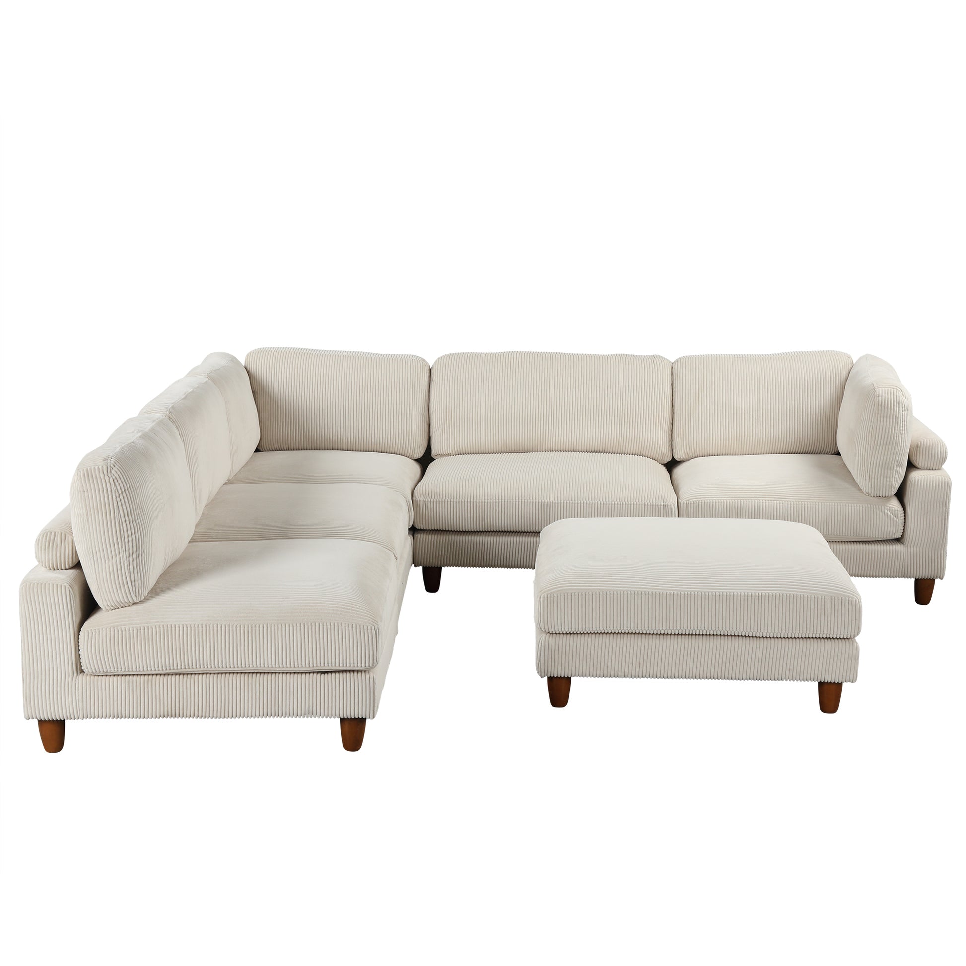 163''Modular Sectional Sofa,With Ottoman L -