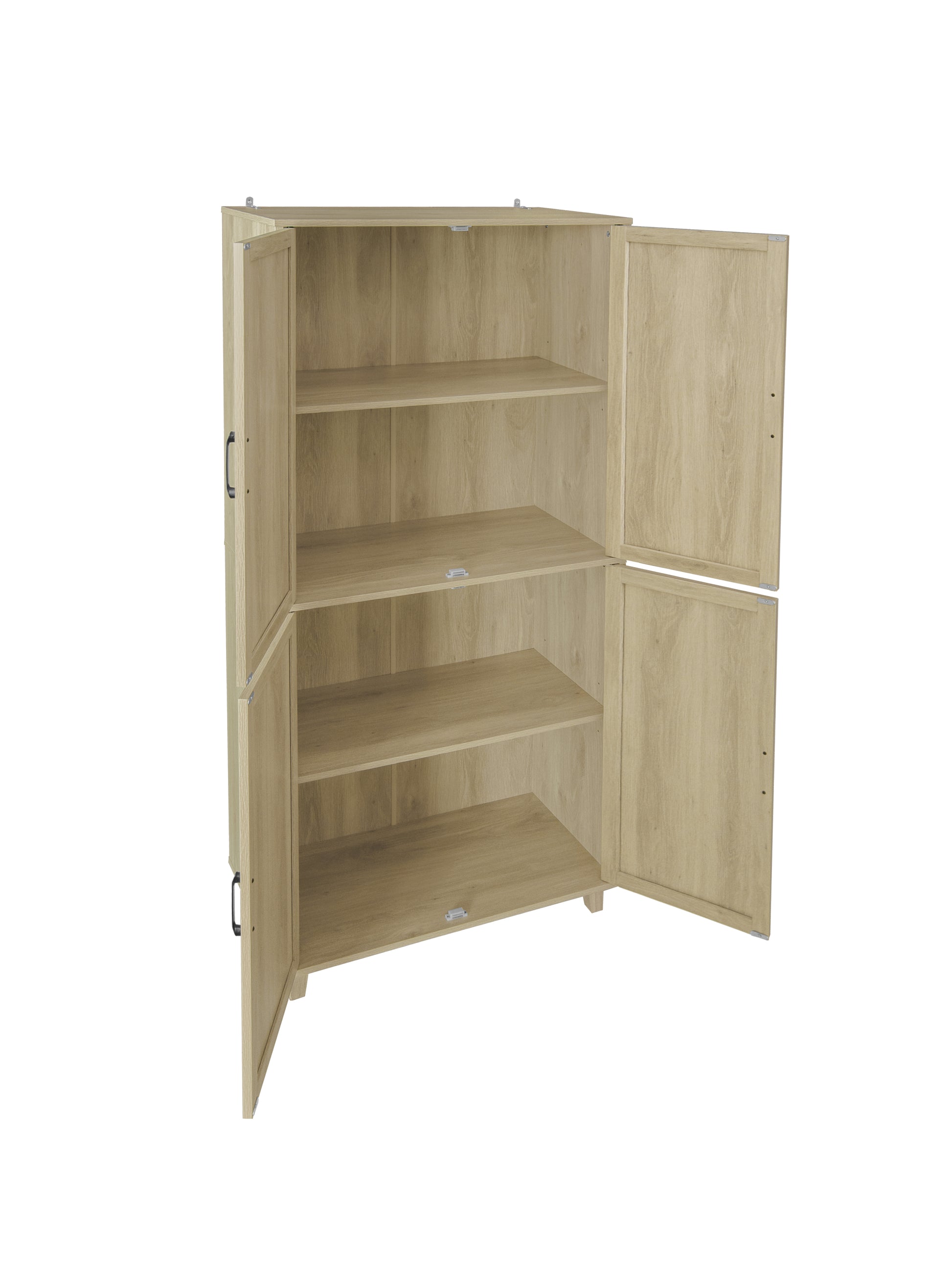 4 Door Cabinet, With 4 Adjustable Inner Shelves -