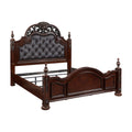 Formal Traditional Eastern King Bed 1pc Button Tufted box spring