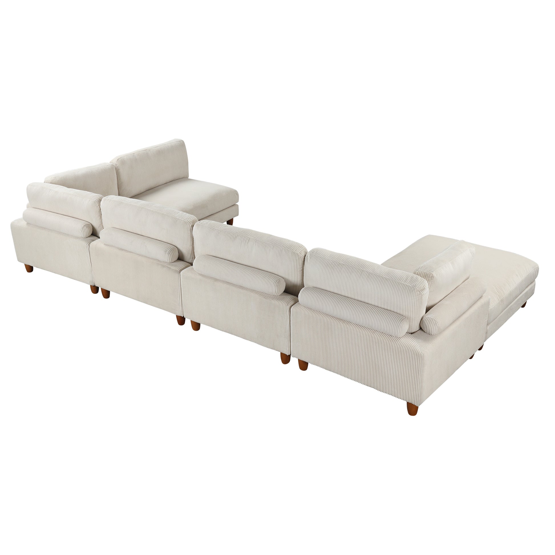 163''Modular Sectional Sofa,With Ottoman L -