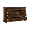 Classic Traditional 1pc Dresser of 11 Drawers Cherry cherry-bedroom-ornate