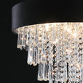 Modern Crystal Chandelier for Living Room Round transparent-modern-crystal