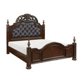 Formal Traditional Eastern King Bed 1pc Button Tufted box spring