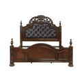 Formal Traditional Eastern King Bed 1pc Button Tufted box spring