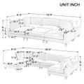 163''Modular Sectional Sofa,With Ottoman L -