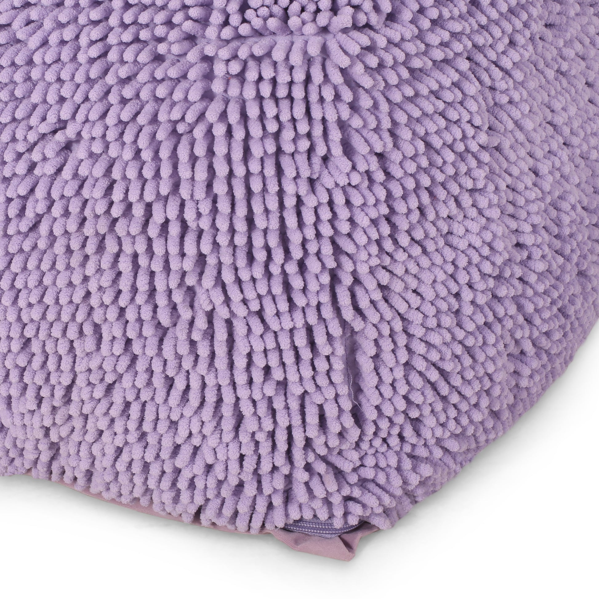 Spongy Microfiber Square Pouf, Lavender lavender-microfiber