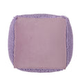 Spongy Microfiber Square Pouf, Lavender lavender-microfiber