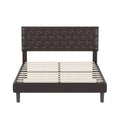 Full Size Bed, Faux Leather Upholstered Mattress