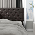 Full Size Bed, Faux Leather Upholstered Mattress