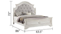 Noble Traditional Style Queen Bed with Button