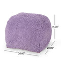 Spongy Microfiber Square Pouf, Lavender lavender-microfiber