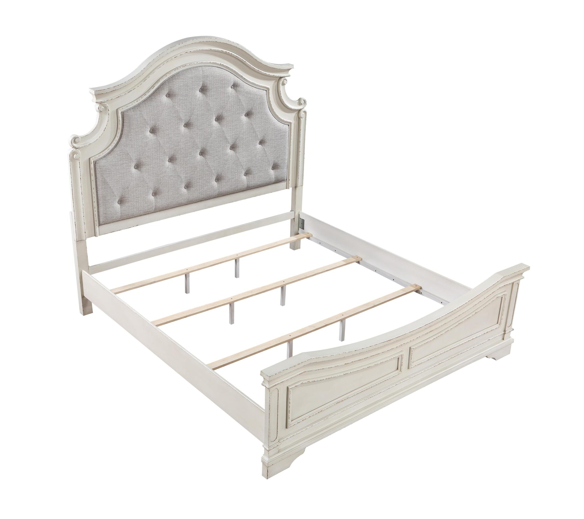 Noble Traditional Style King Bed with Button