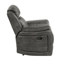 Classic Brownish Gray 1pc Reclining Chair Plush gray-primary living