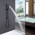 Round shower lift set with water excluding body