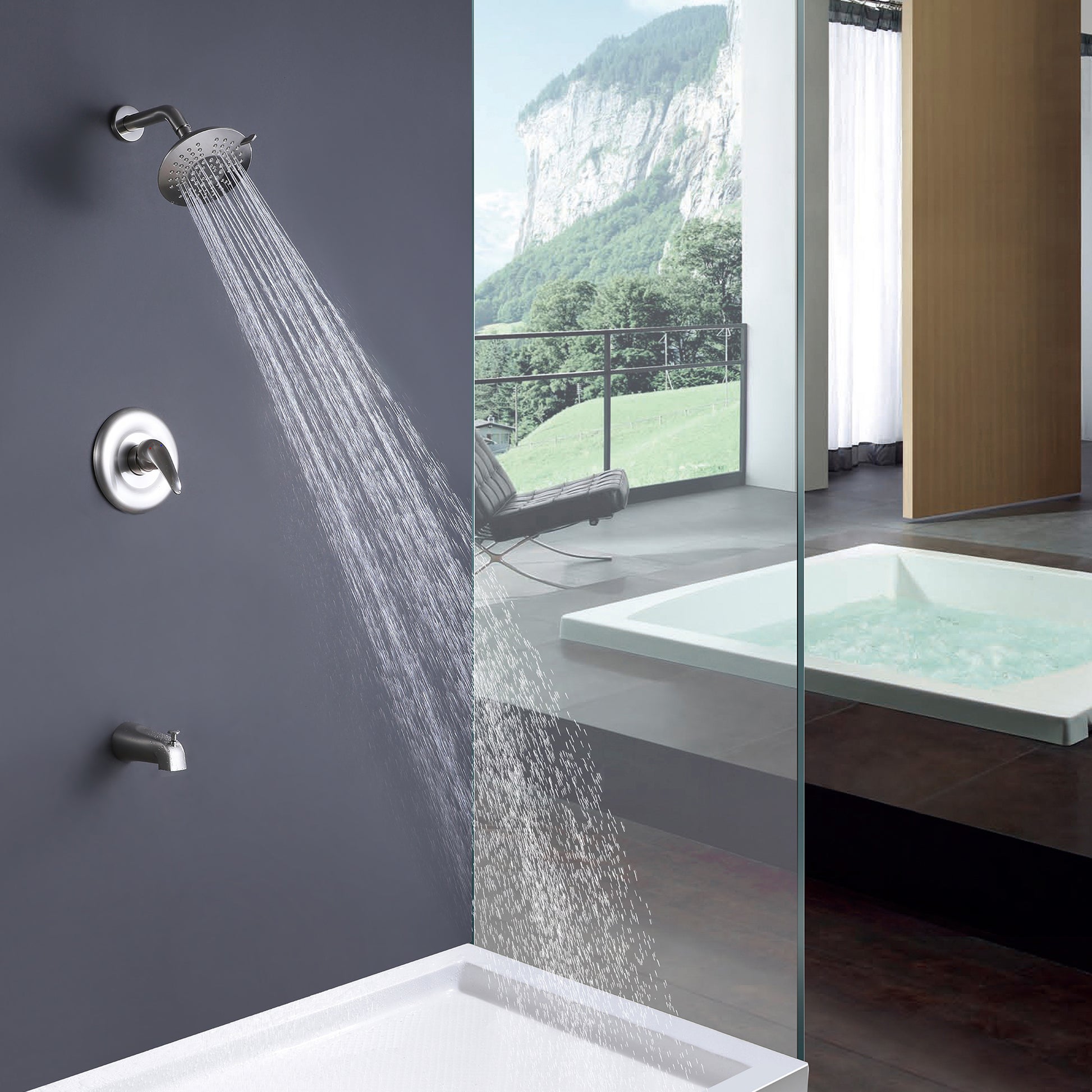 Single handle dual function concealed bathroom