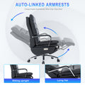 Reclining Office Chair Power Office Chair with caster-solid-office-handle-solid back-adjustable