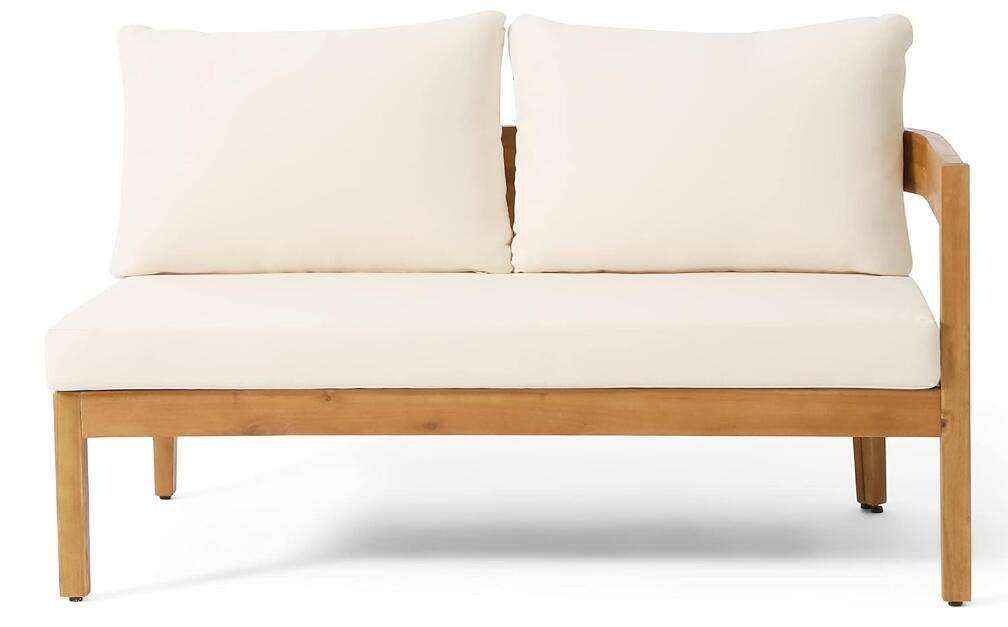 Brooklyn Sofa Set Teak Beige - Beige Acacia Wood